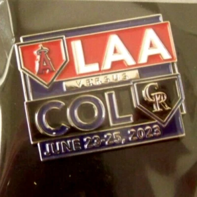 2023 LA Angels versus Colorado Rockies pin New York MLB - Image 1 of 3