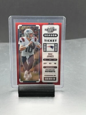 2022 Panini Contenders Optic Red Season Ticket Mac Jones #147/175 No. 50 - Image 1 of 2