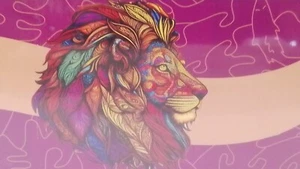 Wooden puzzle Lion Mosaic, A3, Cardboard box - Picture 1 of 3