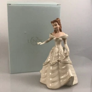 Disney Lenox Beauty and The Beast Belle My Heart Is Yours Gold Dress Fine China - Foto 1 di 12