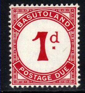 BASUTOLAND 1951-52 SG D1b. POSTAGE DUE  - DEEP CARMINE -  MNH