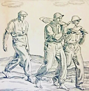 BOSSERT Otto Richard (23.4.1874-14.1.1919) Leipzig 1918 Kupferstich ABEND - Bild 1 von 1