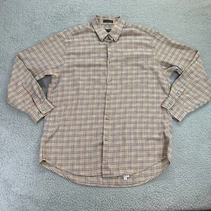 Jhane Barnes Mens Multi Plaid Woven Long Sleeve Collar Button Down Shirt Large - Picture 1 of 6