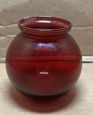 Vintage Ruby Red Glass Jar - Image 1 of 4