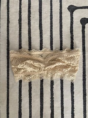 Free People Lacey Looks Nude Bralette Burgundy Lace Bra Size Xs NWOT - Image 1 of 4
