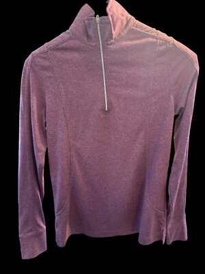 Page & Tuttle Mujer Talla S Púrpura Cuello Simulado 1/4 Cremallera Manga Larga Ropa Activa Foto 1 de 4