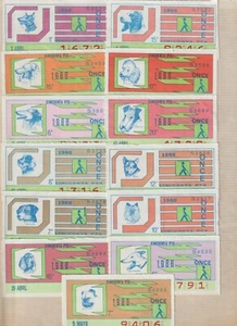 España 25 Cupones ONCE Fauna Perros año 1986 (GS-511) - Picture 1 of 2