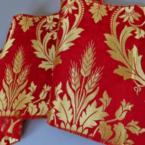 Lavish Ecclesiastical Brocade FABRIC Samples LA LAME w GOLD Threads "EPISCOPAL" - Picture 1 of 9