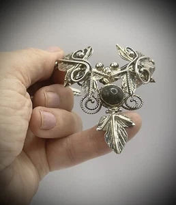 Leafy Woodland Elvish Cuff Bracelet Artisan Magical sterling silver 925 - Picture 1 of 11