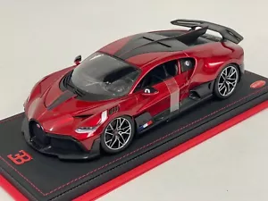 1/18 Burago Bugatti Divo in Red with Black Leather base Customized AB1028 - Picture 1 of 7