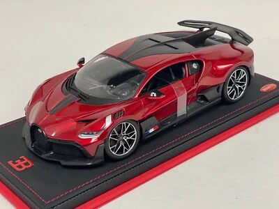 1/18 Burago Bugatti Divo in Red with Black Leather base Customized AB1028 - Image 1 of 4