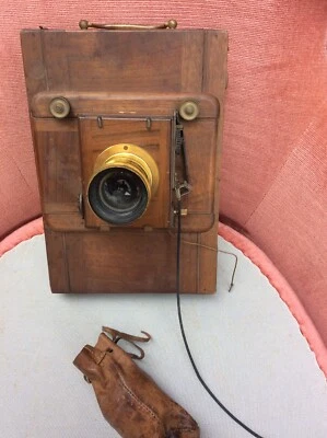 chambre photographique Bois Appareil Photo  Soufflet - Photo 1/4