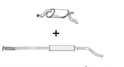 MARMITTA COMPLETA CENTRALE+POSTERIORE FIAT PUNTO 1.2 8v, 16 v dal 1999 - Image 1 of 3