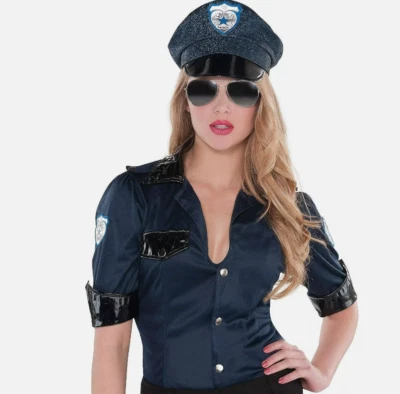 Sassy Police Shirt Adult Halloween Costume - Image 1 of 4