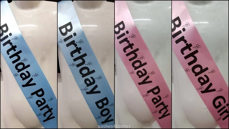 SASHES4BASHES Child / Infant / Junior / Kids Birthday Sash - Free P&P. Discount for 3+