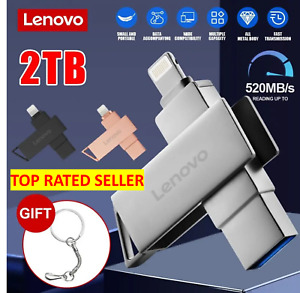Lenovo 2TB Lightning Pen Drive USB 3.0 OTG USB Flash Drive For Iphone ipad