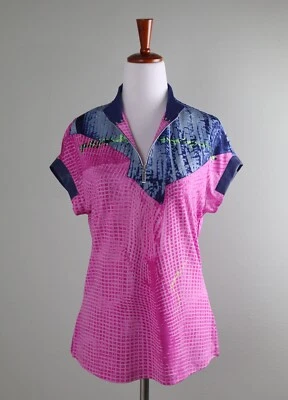 Camiseta deportiva de golf JAMIE SADOCK $118 ajustada elástica con ribete de cuero vegano talla XS Foto 1 de 4