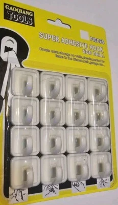Gaoqiang Herramientas Ganchos Super Adhesivos Sin Taladro Paquete de 16 Foto 1 de 4