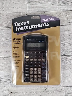 Texas Instruments BA II Plus Financial Calculator New Sealed VINTAGE y2k 2000 - Image 1 of 4