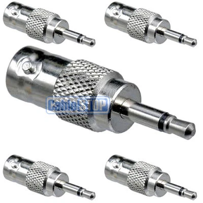 CABLESTOP 5 x 3,5 mm MONO JACK MASCHIO A BNC FEMMINA CCTV CAVO VIDEOCAMERA ADATTATORE AUDIO