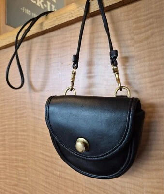 Vintage COACH #9826 Black Leather Mini Belt or Crossbody Bag Authentic - Image 1 of 4