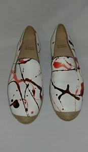 Stuart Weitzman Biarritz Cuero Estampado Mujer Alpargata Mocasines Zapatos EE. UU. 7.5 - Imagen 1 de 1