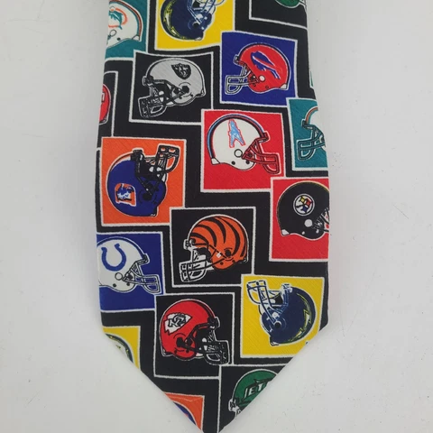 Vintage NFL Team Helmet Logo Necktie Wally Wear Cover