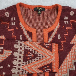Cupio Damen Cardigan Pullover Medium weinrot orange - Bild 1 von 9