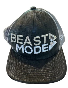 New Era Signed Marshawn Lynch Beastmode Men's Black Adjustable Leather - Picture 1 of 8
