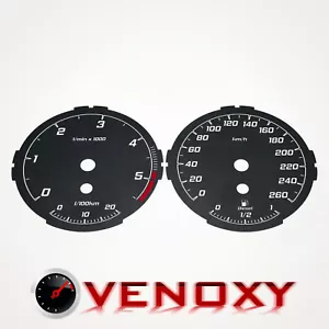 BMW E90 E92 4800 RPM 260 KM/H Aftermarket Instrument Cluster Black Gauge Faces - Foto 1 di 3