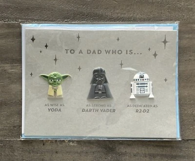 Papyrus Star Wars Father's Day Card Best Dad In The Galaxy - Brand New Sealed - Image 1 of 2