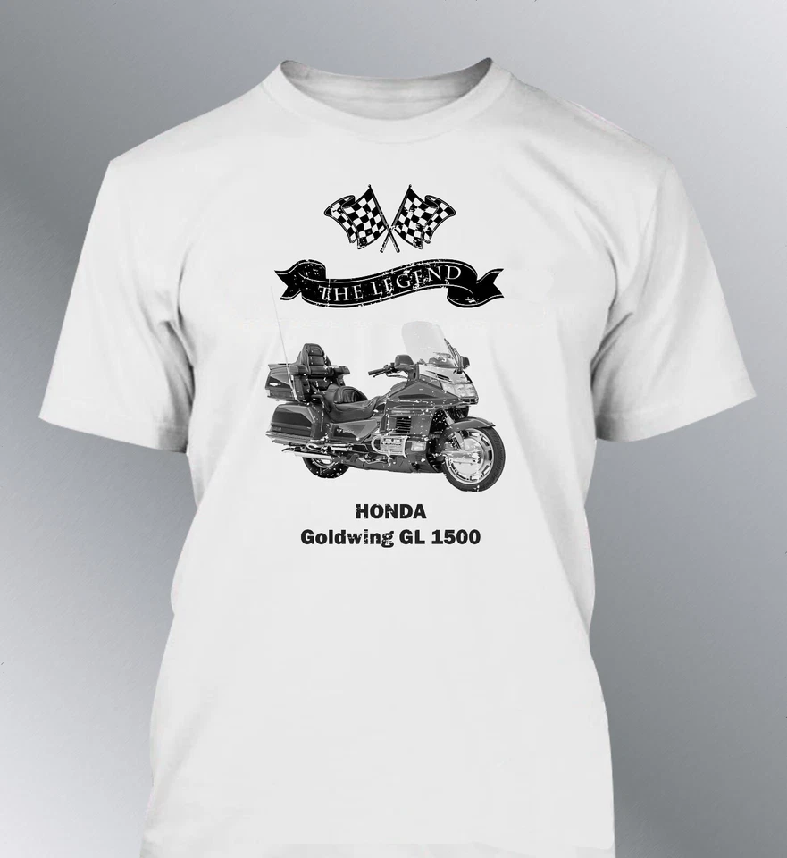 t-shirt Honda Goldwing GL 1000 1200 1500 1800 Legend moto motorcycle vintage usé
