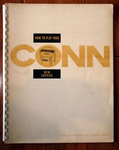 HOW TO PLAY YOUR CONN ORGAN New Caprice Elkhart Indiana Vintage Sheet Music Book