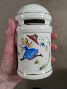 Vintage R.Moss English Little Miss Muffet Ceramic Money Box Post Box. - Picture 1 of 1