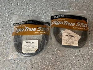 2 Black Box GigaTrue Cat. 6 Channel UTP Cbl RJ-45 Male RJ-45 Male 20ft Black ** - Picture 1 of 1