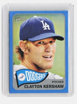 Clayton Kershaw 2014 Topps Heritage #300 Blue Border Parallel - Image 1 of 2