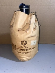 Ron Anejo Aniversario PAMPERO Venezuelan Rum leere Flasche & Ledertasche 1963 - Bild 1 von 2