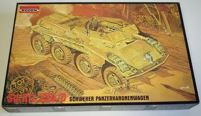 Roden 1/72 Sd.Kfz. 234/3 Schwerer Panzerkanonenwagen Plastic Model Kit - Immagine 1 di 3