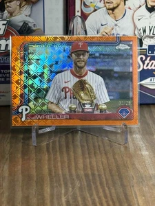 2025 Topps Chrome Orange Logofractor Zack Wheeler #189 Image Variation 2/25 SSP - Bild 1 von 6