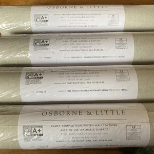 x4 Wallpaper Rolls By Osborne & Little W7360-19 Chroma Cool Grey 10.05m x 53cms - Picture 1 of 6