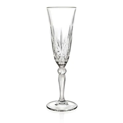 Set De 6 Cálices Flute MELODIA 16 Cl Eco Cristal Tallado - RCR Italiana - Bar - Imagen 1 de 4