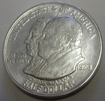 1923 S (San Francisco) Monroe Doctrine Half Dollar, Silver Commemorative. Luster - Image 1 of 2