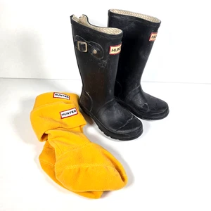 Botas de agua Hunter - Negras - Impermeables - Goma - Infantil Talla UK 11k - EU 29 - Imagen 1 de 9