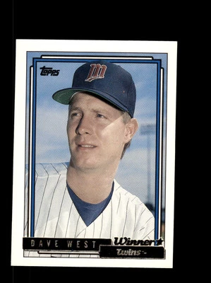 Minnesota Twins Dave West #442 Topps Baseball Near Mint or Better top - Image 1 of 2