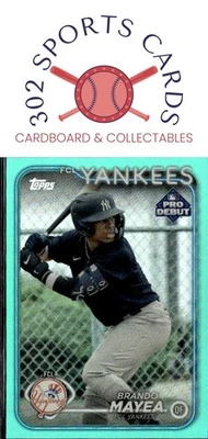 2024 Topps Pro Debut Brando Mayea Aqua Refractor #/75 - Image 1 of 2