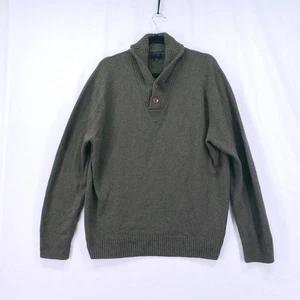 J.Crew Pullover grün XL Merinowollmischung gesprenkelt Schalkragen robust Herren - Bild 1 von 15