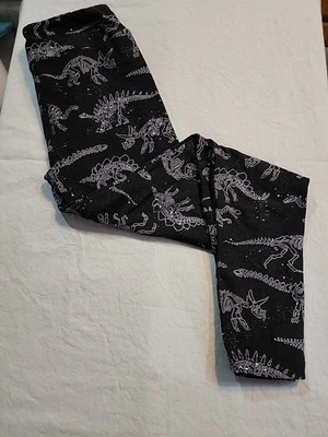 Lularoe Leggings Kids L/XL Dinosaur Skeletons - Image 1 of 4