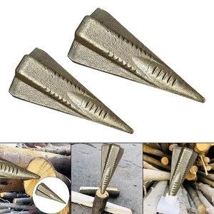 Manual Log Splitter Tapered Wear Resistant Rustproof Save Effort Compact Easy to - Picture 1 of 15