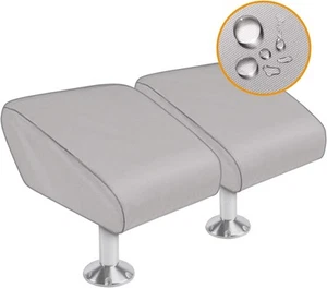 iCOVER Funda de Asiento Plegable Barco - Paquete de 2 Lona 600 Denier Impermeable, Gris - Imagen 1 de 7