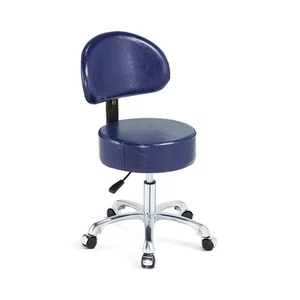 Thick Sturdy Padding with Wheels and Back Support,Swivel Rolling Stool Round ... - Picture 1 of 9